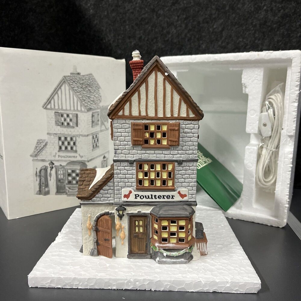 NIB Department 56 Dickens Village Series "Poulterer" Retired #5926-9 1988